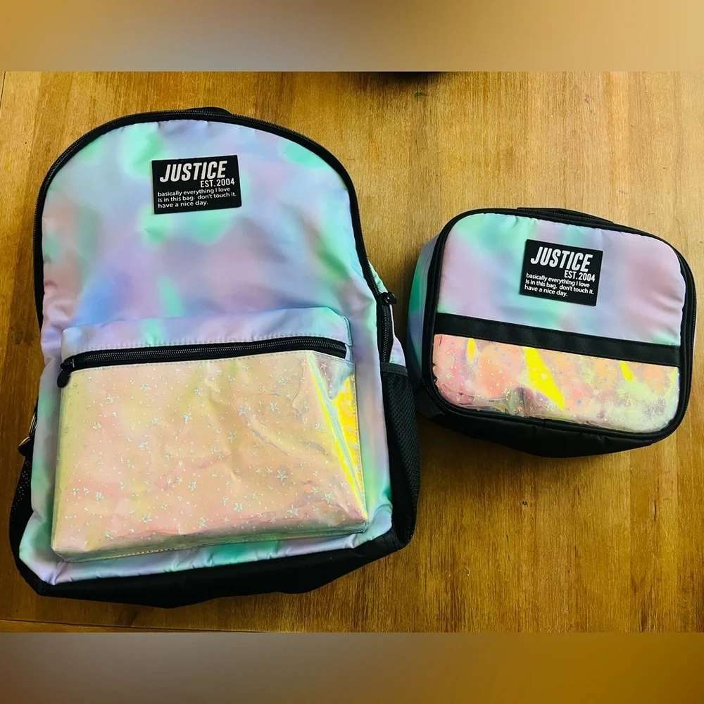 Justice Pastel Iridescent Bag Set